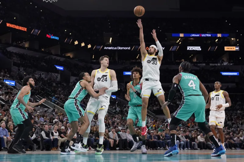 APTOPIX Jazz Spurs Basketball