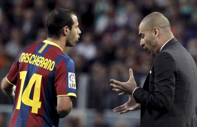 Javier Mascherano Pep Guardiola