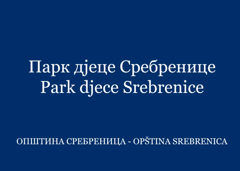Park djece Srebrenice - Tabla