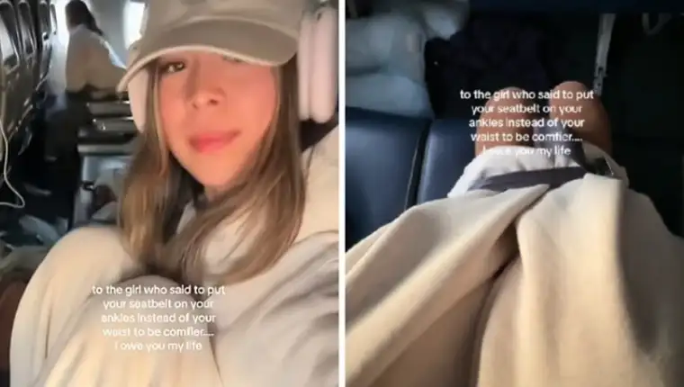 TIKTOK TREN VEZANJE POJASA U AVIONU