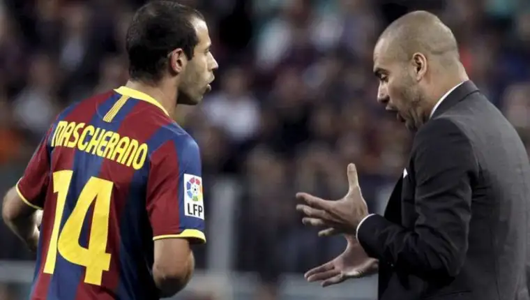 Javier Mascherano Pep Guardiola