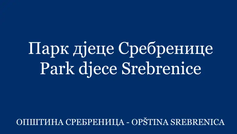 Park djece Srebrenice - Tabla