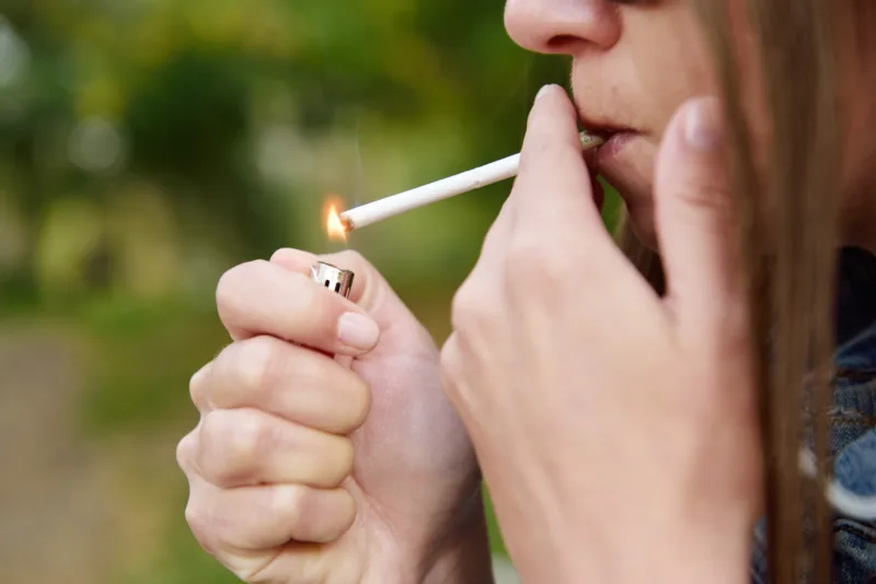 Woman with a cigarette
