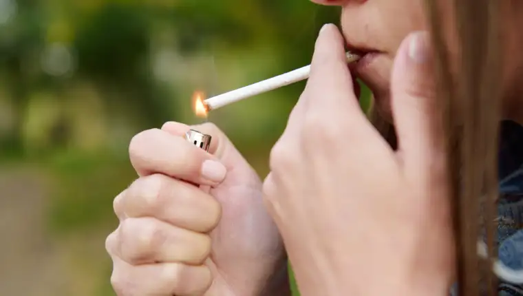 Woman with a cigarette