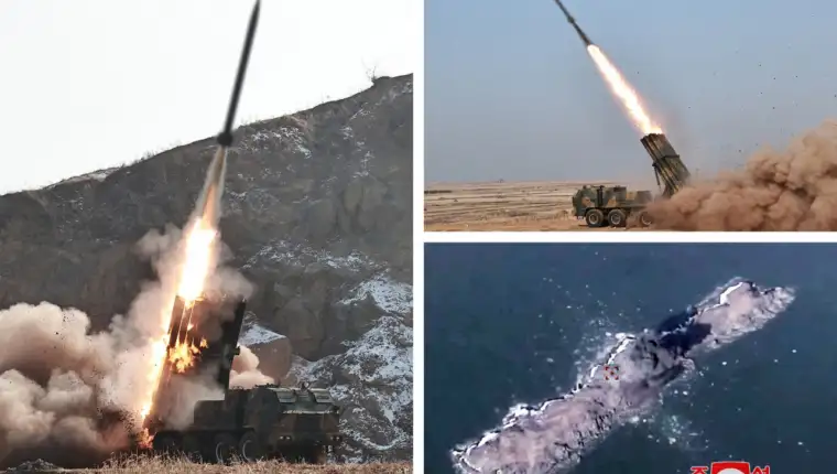 sjeverna koreja višecijevni bacač raketa