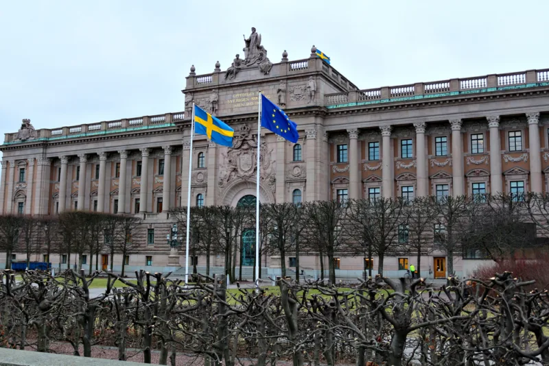Parliament,Of,Sweden,-,Sveriges,Riksdag,In,Stockholm,-,On