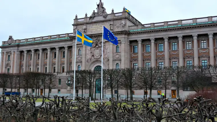 Parliament,Of,Sweden,-,Sveriges,Riksdag,In,Stockholm,-,On