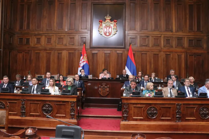 Vanredna sjednica Skupštine Srbije u Beogradu