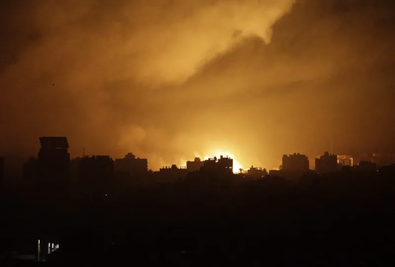 Israeli air strike in the Gaza strip