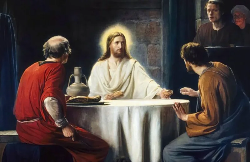 Carl Bloch, Supper at Emmaus, painting before 1890