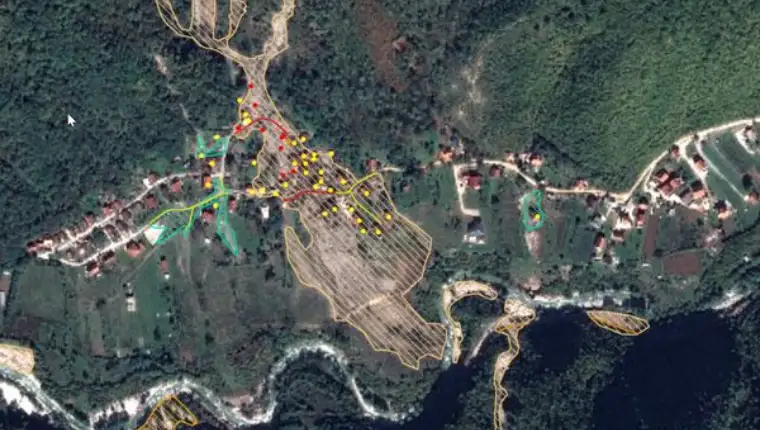 poplave u jablanici, mapa