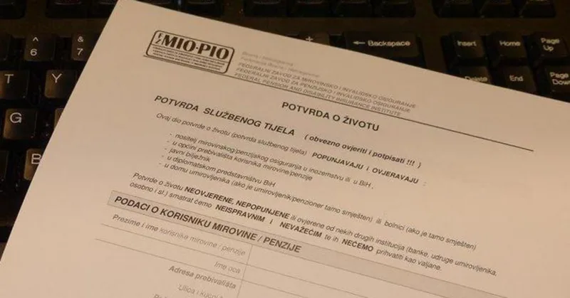 potvrda o životu