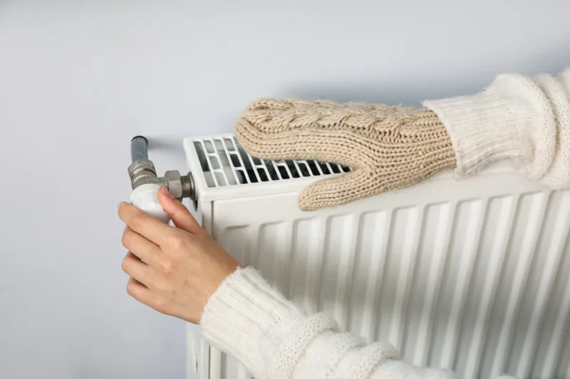 Heating season concept, providing heat in the house