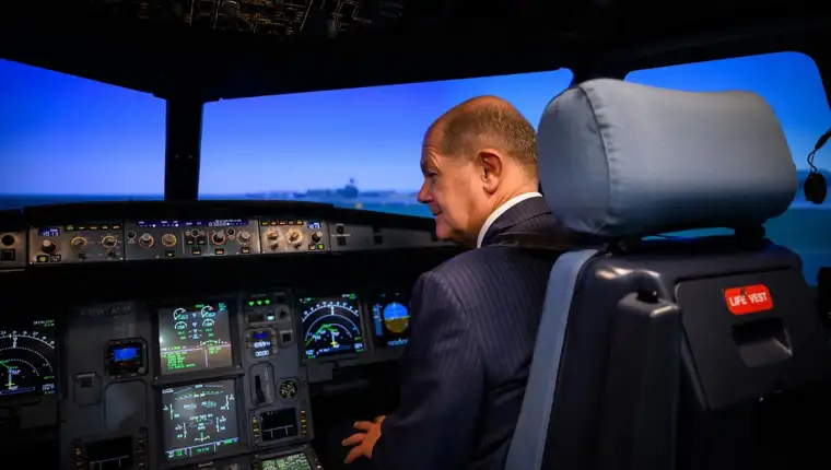 olaf scholz avion