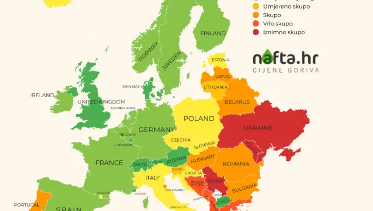 Cijene goriva u Europi1