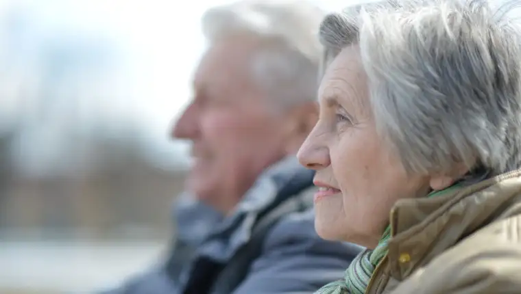 old couple on a walk
