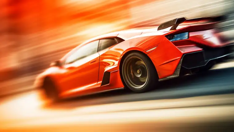 smooth-driving-vibrant-sports-car-illuminated-success-generative-ai