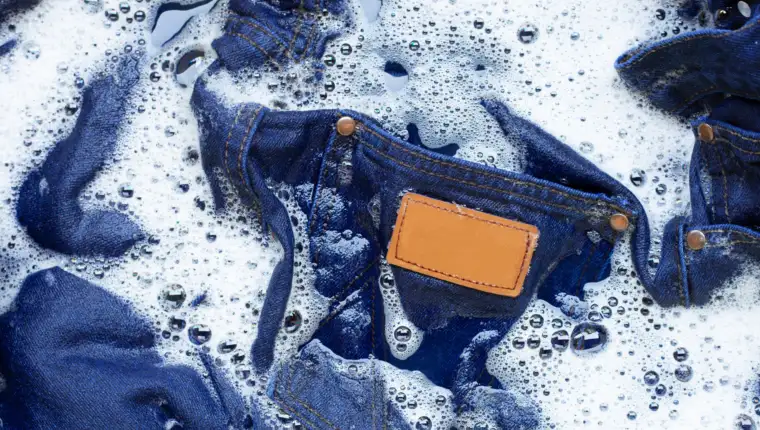 Wet Jeans, Soak and Wash Washing.
