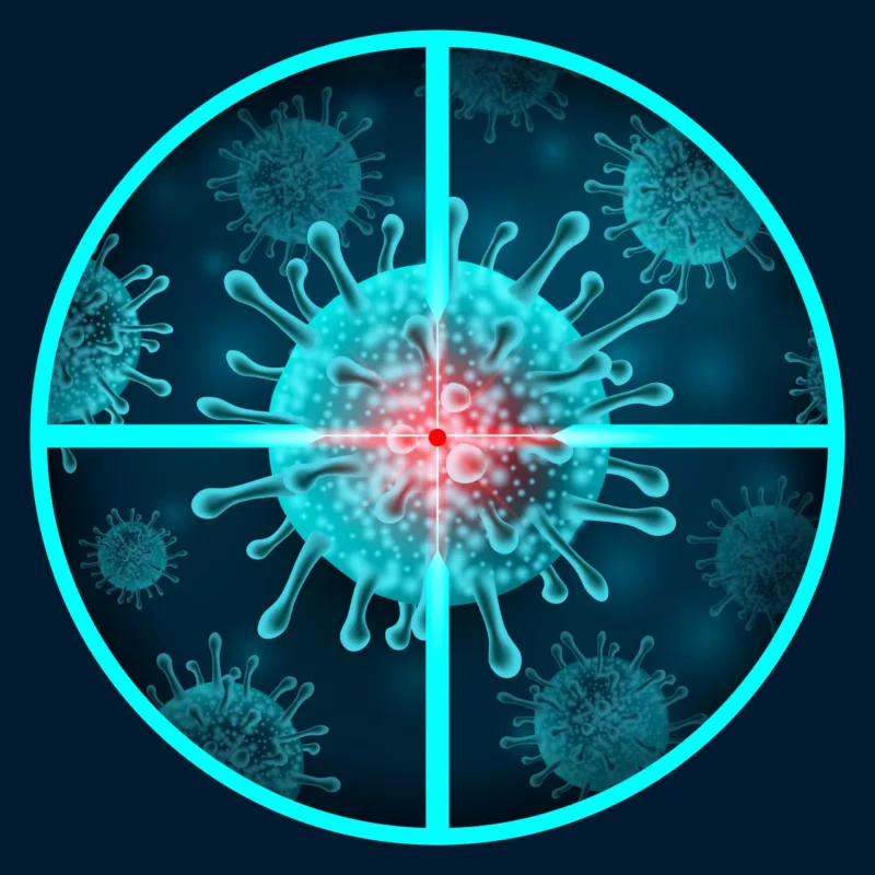 Viruses in sight vector