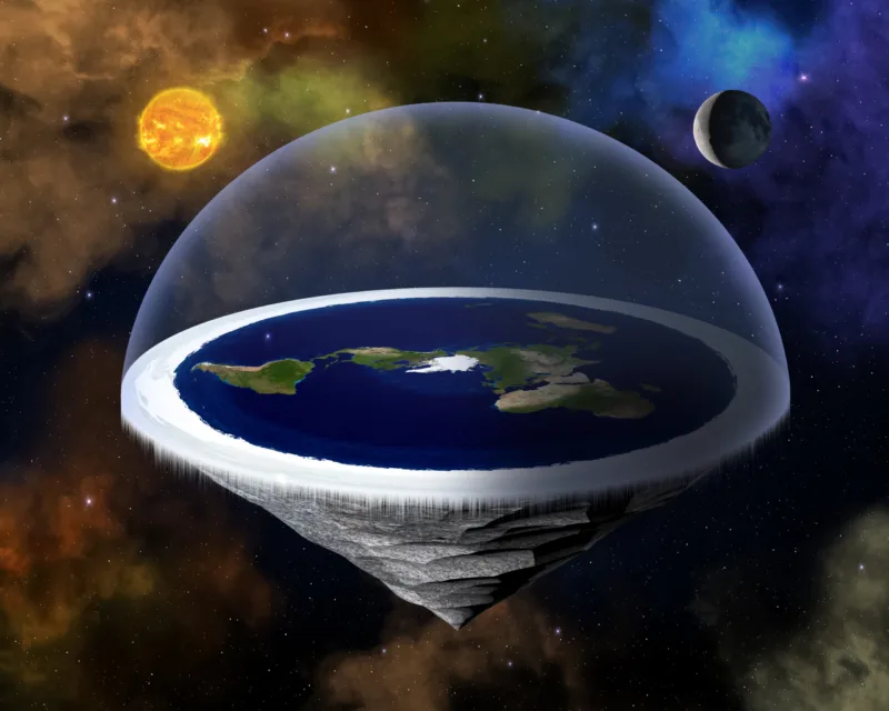 Flat Earth model.