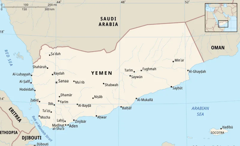 jemen mapa