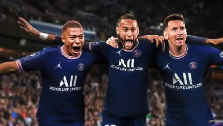 messi neymar mbappe psg