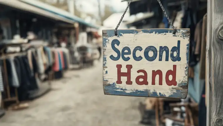 Discover a Wide Array of Preloved Fashion Pieces at a Colorful Street Market Offering Unique and Trendy Clothing Options