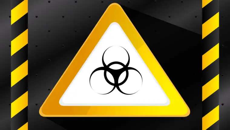 Danger advertising design.
