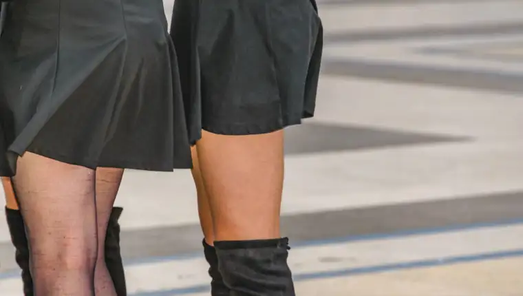 Women At Street Dressing Mini Skirts