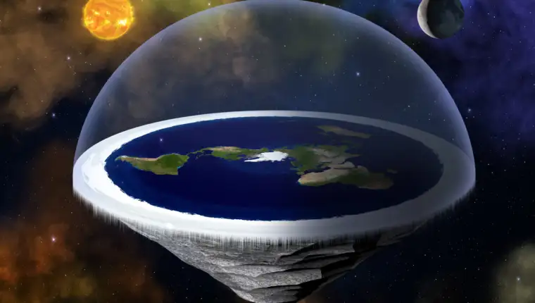 Flat Earth model.