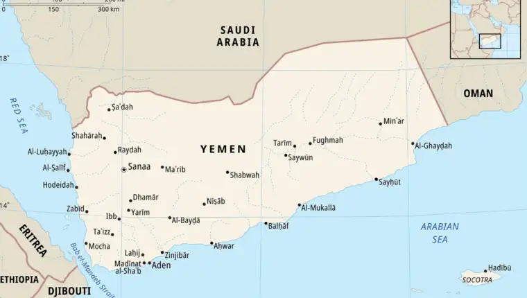 jemen mapa