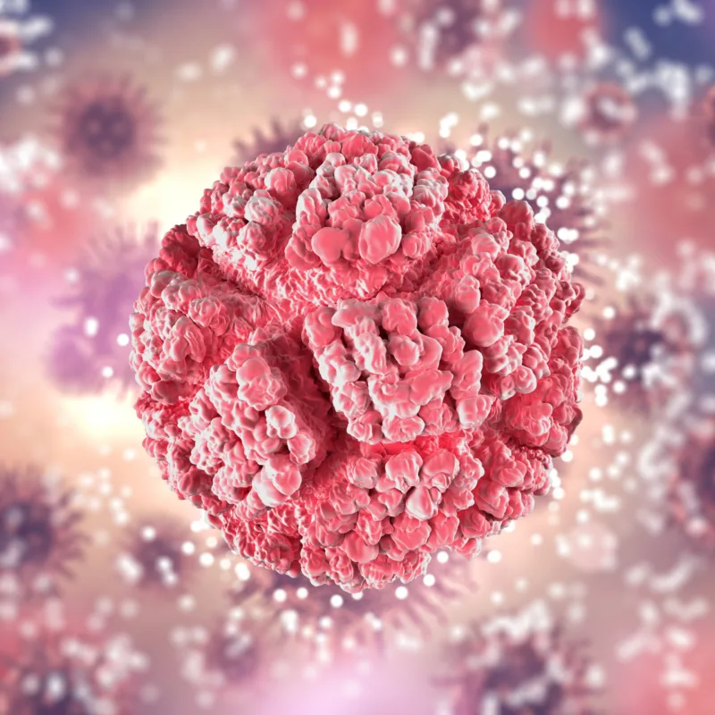 3D abstract medical background with detailed virus cell