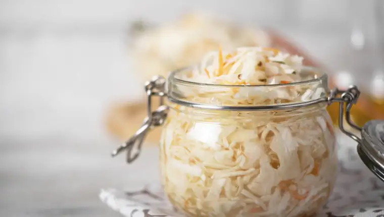 fermented cabbage with carrots, spices and seasonings