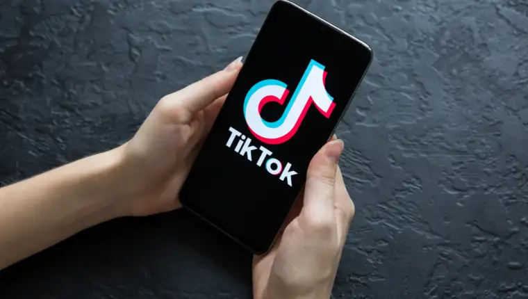 LVIV, UKRAINE - October 25, 2020: Tik Tok application on modern