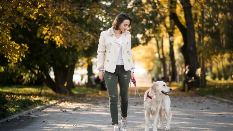 Girl with dog