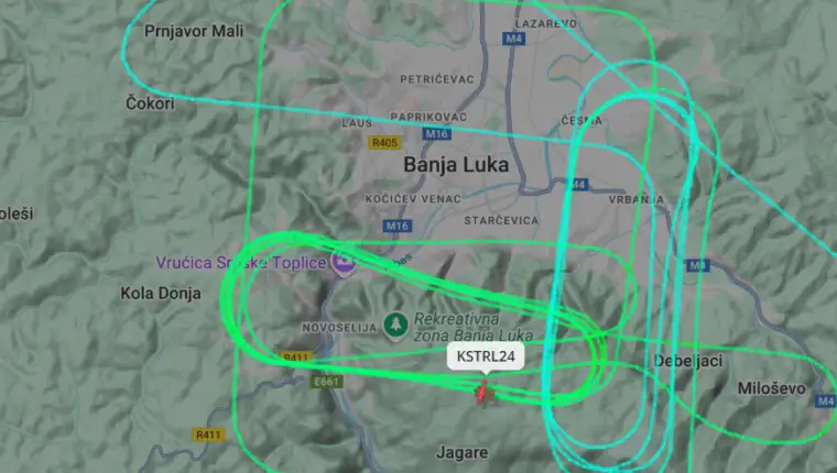 flight radar banja lukaa