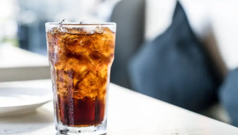 iced cola on the table
