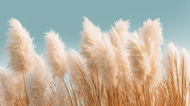 Pampas grass Minimalist Background. Generative AI