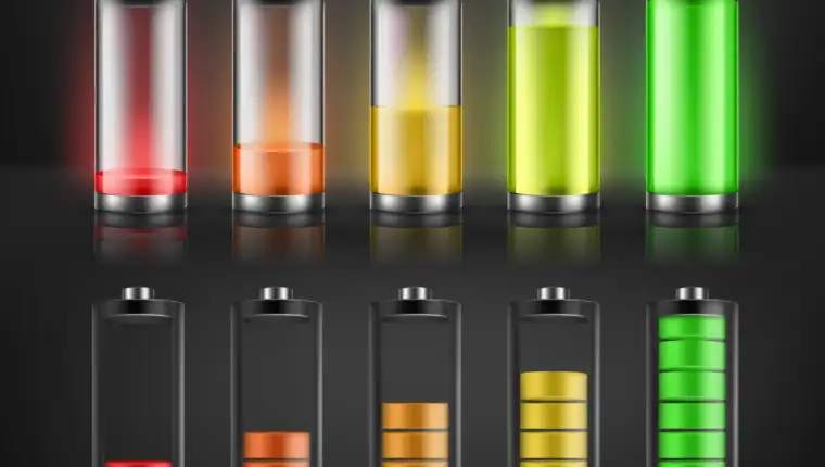 Vector set of battery charge indicators