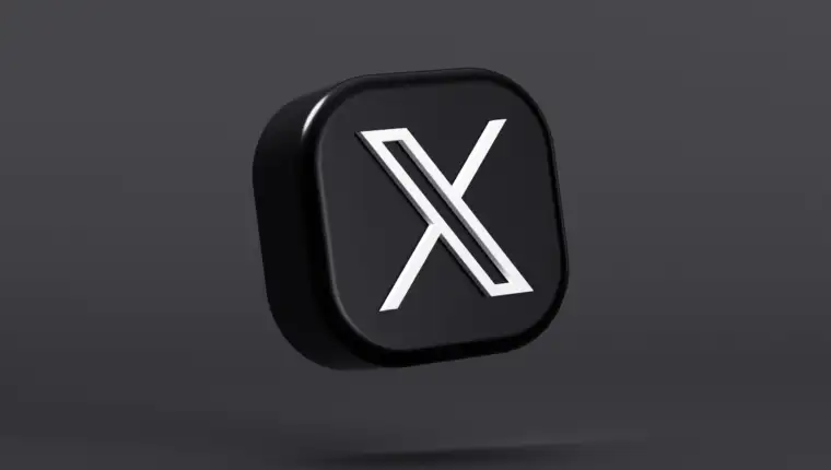 Valencia, Spain - July, 2023: X app floating logo on a dark color background in 3D rendering. X is the new name and logo of the social network Twitter owned by Elon Musk