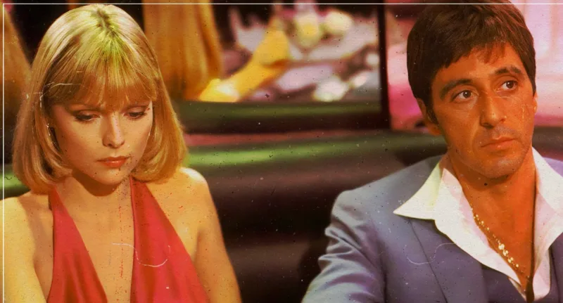 Michelle-Pfeiffer-and-Al-Pacino-Scarface-1983-Far-Out-Magazine