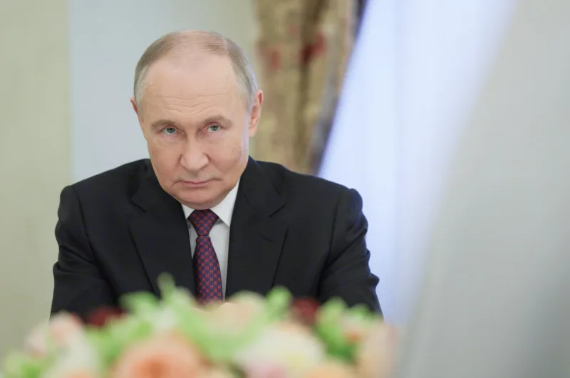 Russian President Vladimir Putin meets Serbian Patriarch Porfirije in Kremlin