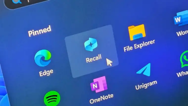 windows recall funkcija
