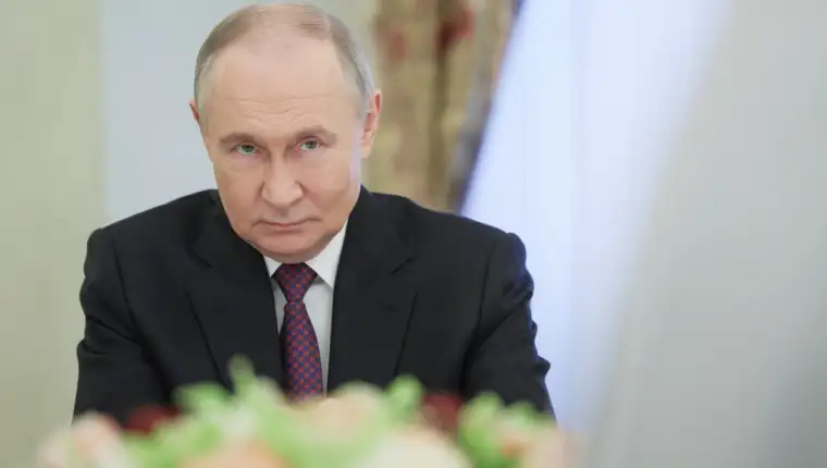 Russian President Vladimir Putin meets Serbian Patriarch Porfirije in Kremlin