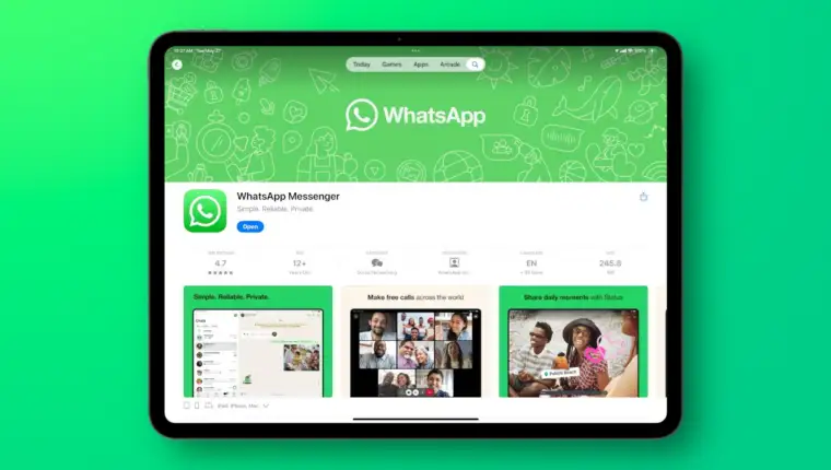 whatsapp za ipad