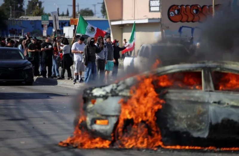 los angeles protesti X