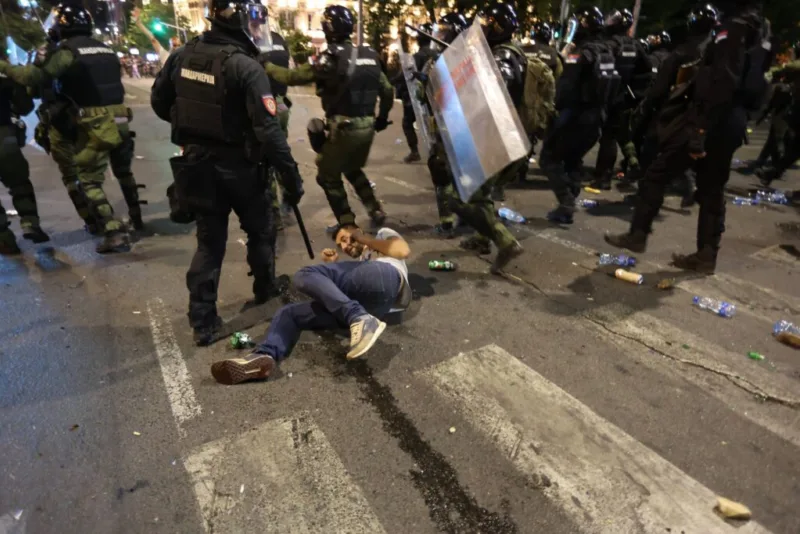 Serbia anti-government rally in Belgrade