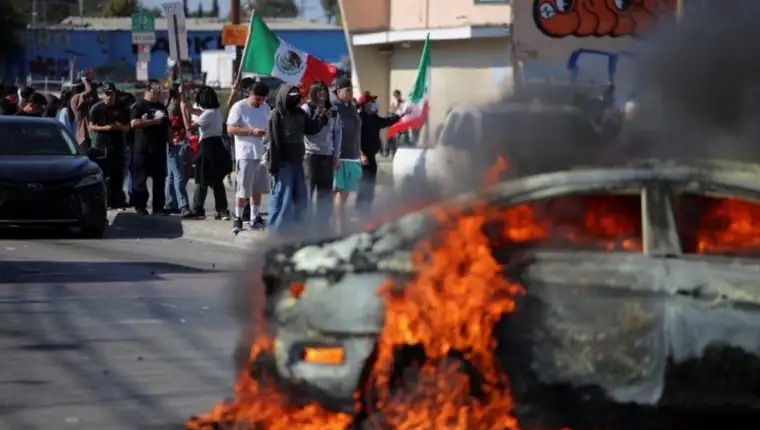 los angeles protesti X