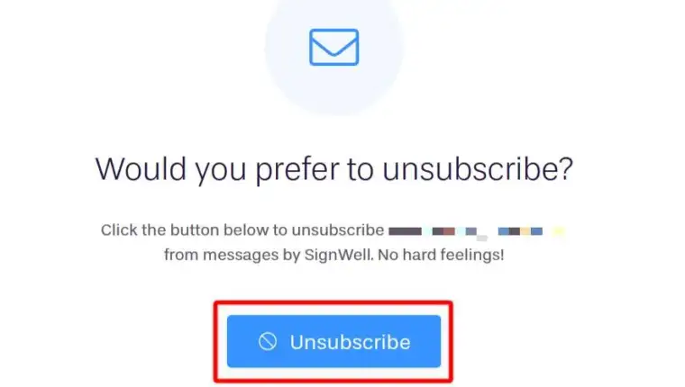 unsubscribe opcija