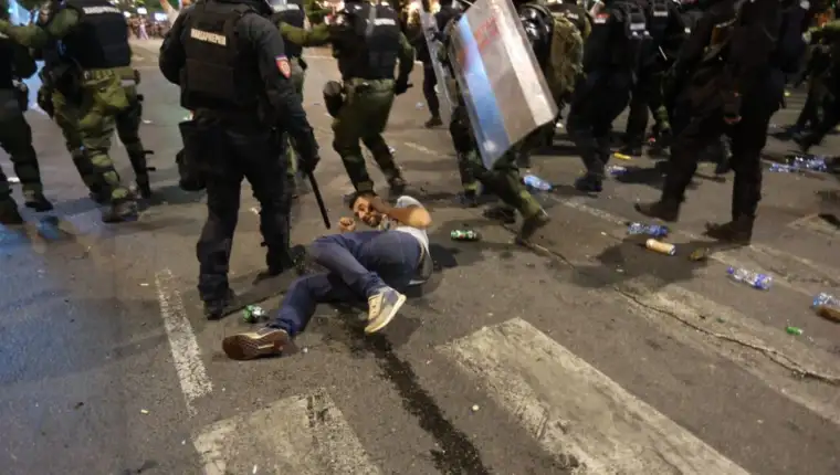 Serbia anti-government rally in Belgrade